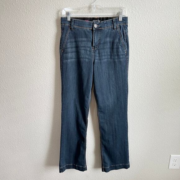 ONE5ONE Denim - ONE5ONE Goddess High Rise Trouser Straight Leg Jeans Womrn's 6/28 Dark Wash